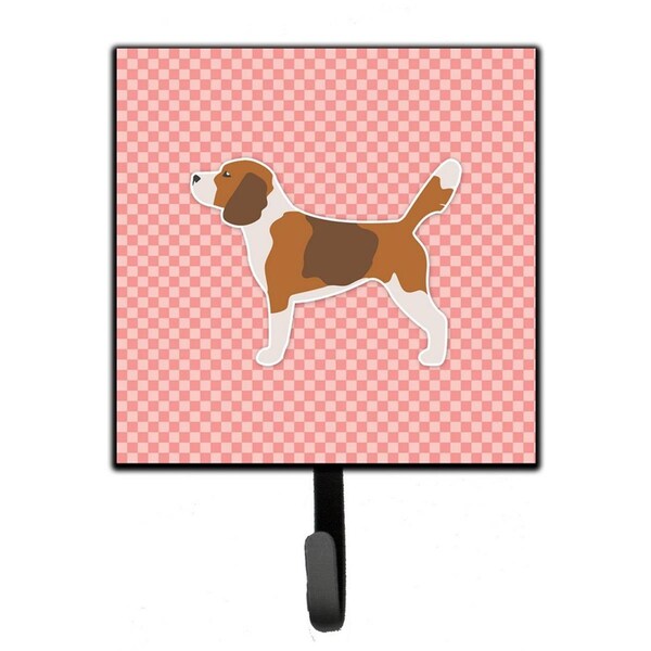 Jensendistributionservices Beagle Checkerboard Pink Leash or Key Holder - MI1715023
