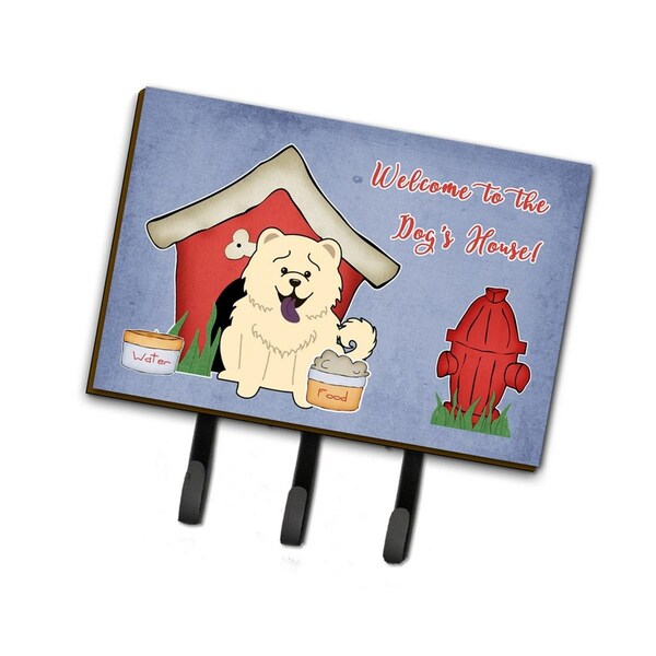 Carolines Treasures Dog House Collection Chow Chow White Leash or Key Holder - BB2894TH68