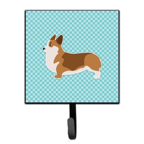 Jensendistributionservices Corgi Checkerboard Blue Leash or Key Holder - MI1710780