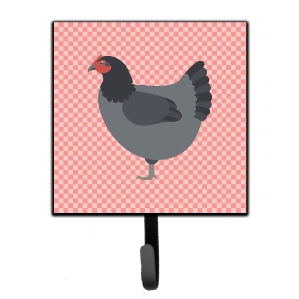 Carolines Treasures Jersey Giant Chicken Pink Check Leash or Key Holder - BB7835SH4