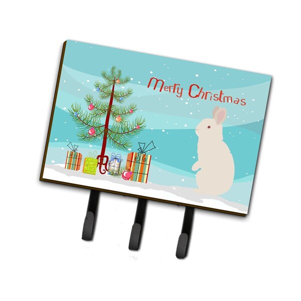 Carolines Treasures New Zealand White Rabbit Christmas Leash or Key Holder - BB9332TH68