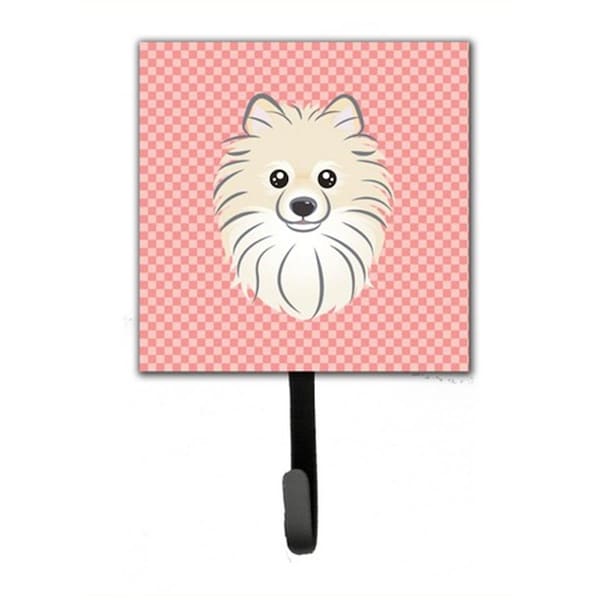 Jensendistributionservices Checkerboard Pink Pomeranian Leash & Key Holder - MI1718234