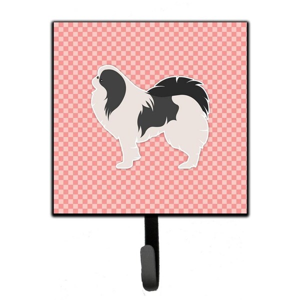 Carolines Treasures Japanese Chin Checkerboard Pink Leash or Key Holder - BB3637SH4
