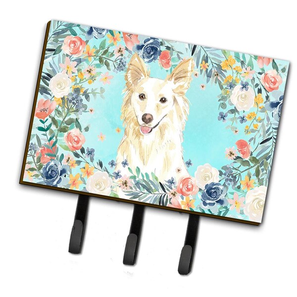Carolines Treasures White Collie Leash or Key Holder - CK3403TH68