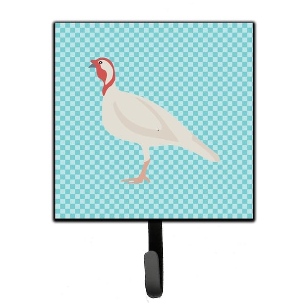 Carolines Treasures Beltsville Small White Turkey Hen Blue Check Leash or Key Holder - BB8163SH4