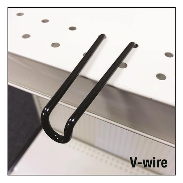 Homepage 6 x 6 x 4 in. Retail First Wood Grain V-Wire Metal Hook, Black - HO3306483
