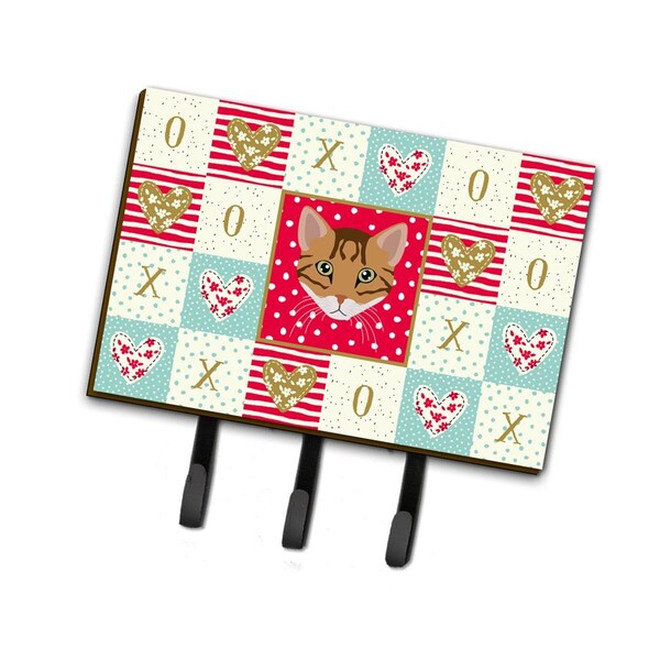 Carolines Treasures 6 x 2 x 9 in. Cheetoh Cat Love Leash or Key Holder - CK5102TH68