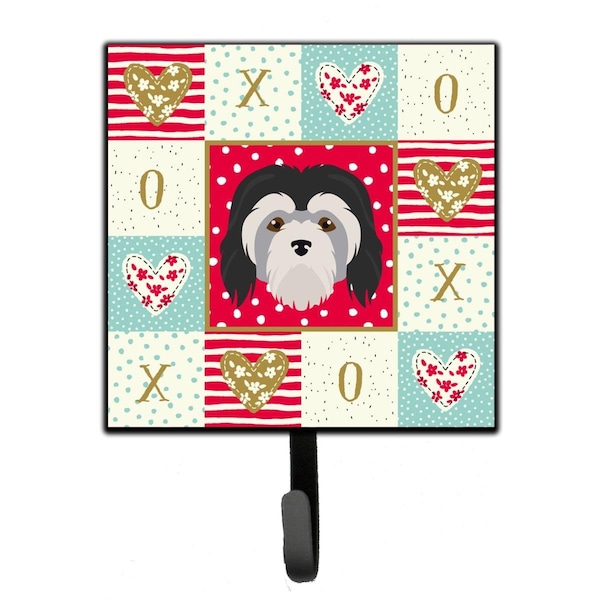 Carolines Treasures 4.25 x 1 x 7 in. Lowchen Little Lion Dog Love Leash or Key Holder - CK5216SH4