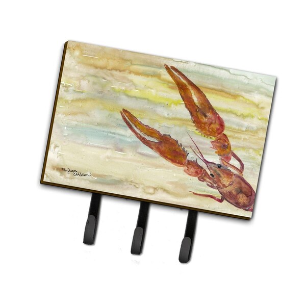 Carolines Treasures 6 x 2 x 9 in. Crawfish Yellow Sky Leash or Key Holder - SC2021TH68