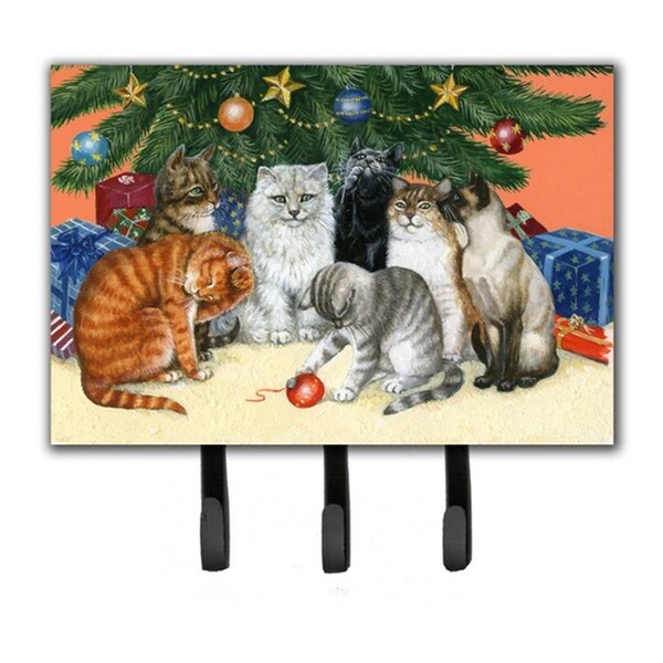Jensendistributionservices Cats Under the Christmas Tree Leash or Key Holder - MI1721068