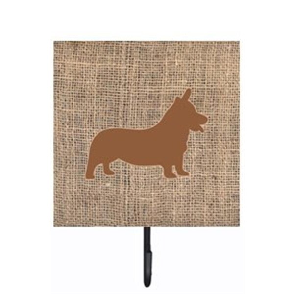 Carolines Treasures Corgi Burlap and Brown Leash Or Key Holder - BB1069-BL-BN-SH4