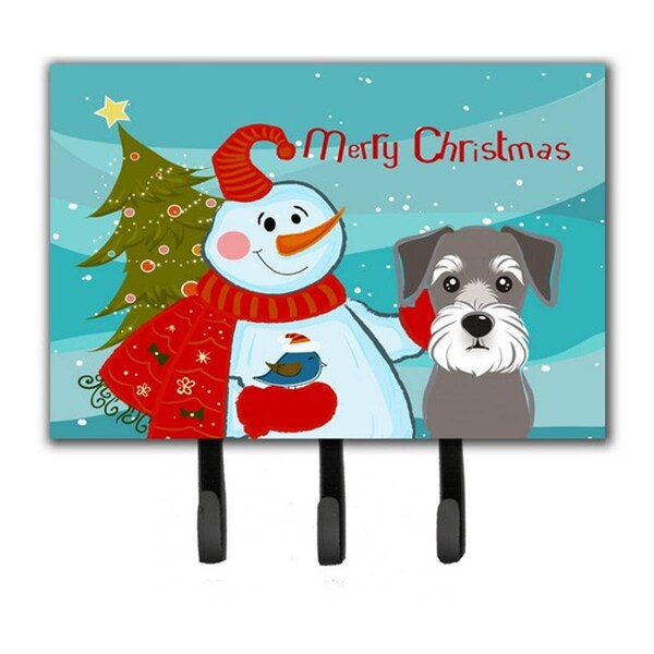 Jensendistributionservices Snowman With Schnauzer Leash & Key Holder - MI1719486