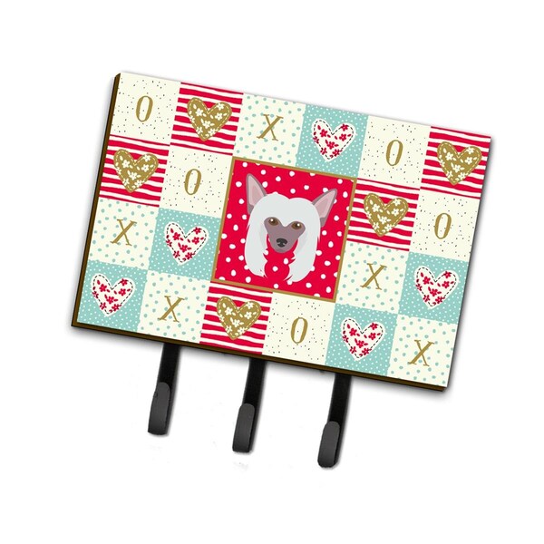 Carolines Treasures 6 x 2 x 9 in. Chinese Crested Love Leash or Key Holder - CK5191TH68
