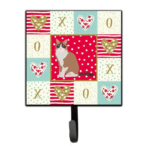 Carolines Treasures 4.25 x 1 x 7 in. Snowshoe No.2 Cat Love Leash or Key Holder - CK5792SH4