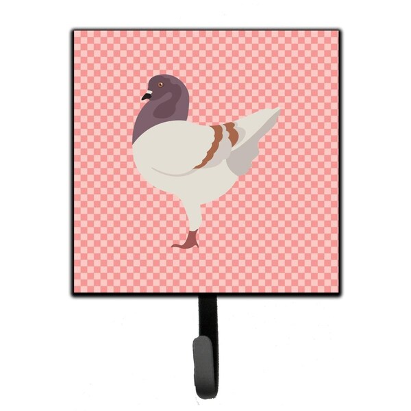 Carolines Treasures German Modena Pigeon Pink Check Leash or Key Holder - BB7949SH4
