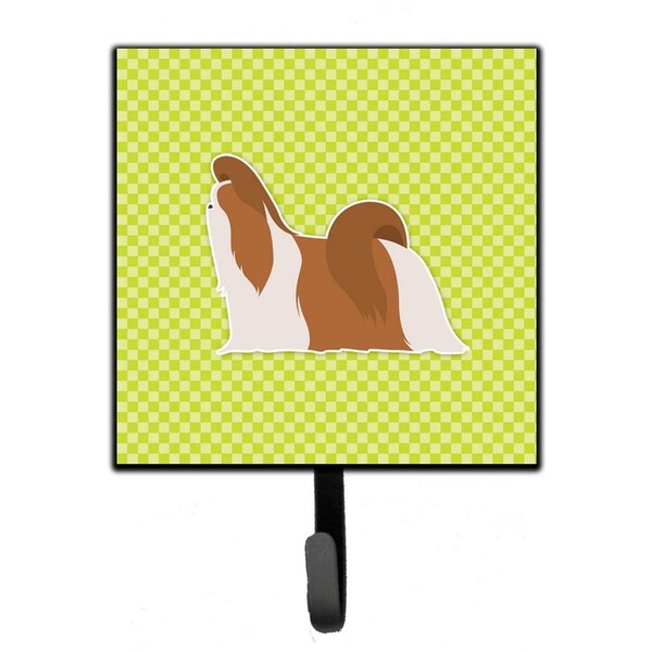 Carolines Treasures Shih Tzu Checkerboard Green Leash or Key Holder - BB3846SH4