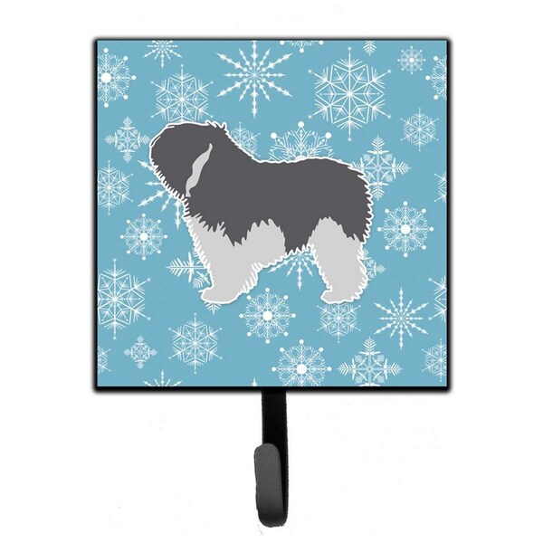 Jensendistributionservices Winter Snowflake Polish Lowland Sheepdog Dog Leash or Key Holder - MI1655424