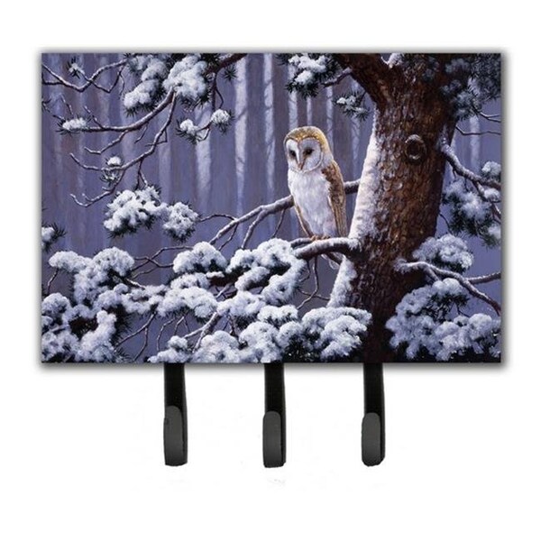 Carolines Treasures Carolines Treasures BDBA0303TH68 Owl on a Tree Branch in the Snow Leash or Key Holder - BDBA0303TH68