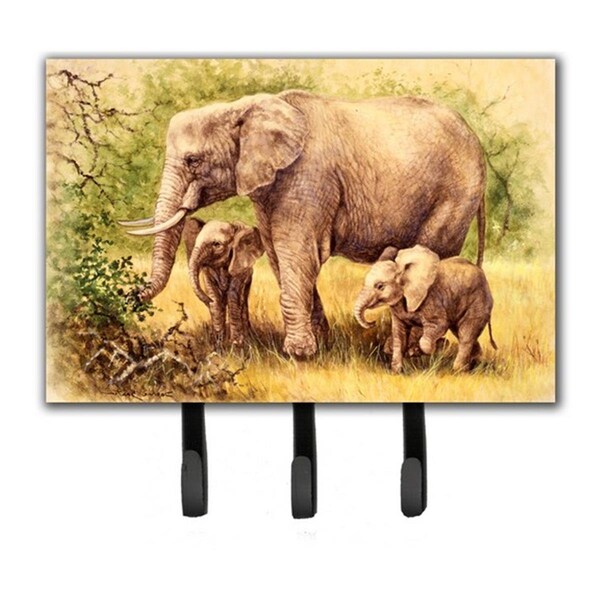 Jensendistributionservices Elephants by Daphne Baxter Leash or Key Holder - MI1718310