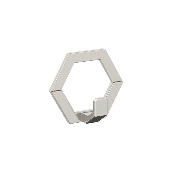 Amerock Prismo Contemporary Single Prong Satin Nickel Wall Hook - HBX37015G10