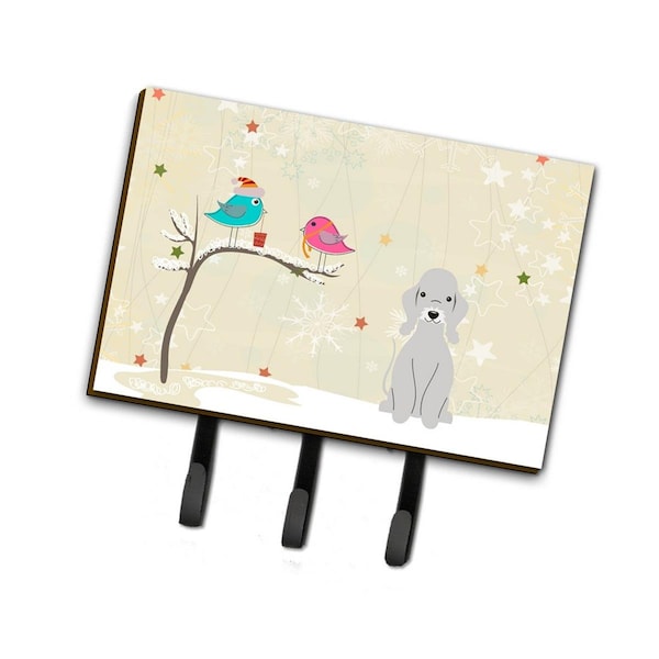 Jensendistributionservices Christmas Presents Between Friends Bedlington Terrier Blue Leash or Key Holder - MI1705020