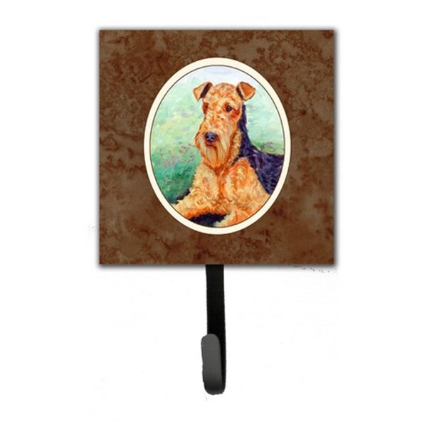 Micasa Airedale Terrier Leash or Key Holder, 6 x 1.25 x 4.25 in. - MI223540
