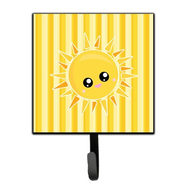 Jensendistributionservices Sunshine Sun Face on Stripes Leash or Key Holder - MI1721197