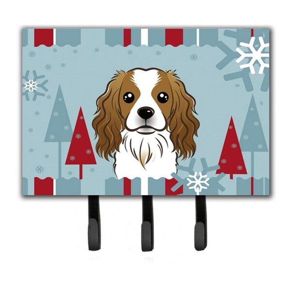 Jensendistributionservices Winter Holiday Cavalier Spaniel Leash & Key Holder - MI1719833
