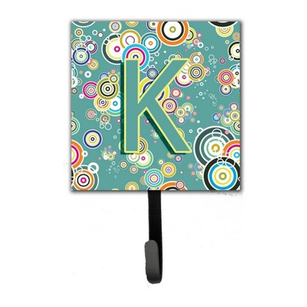 Jensendistributionservices Letter K Circle Circle Teal Initial Alphabet Leash & Key Holder - MI1659502