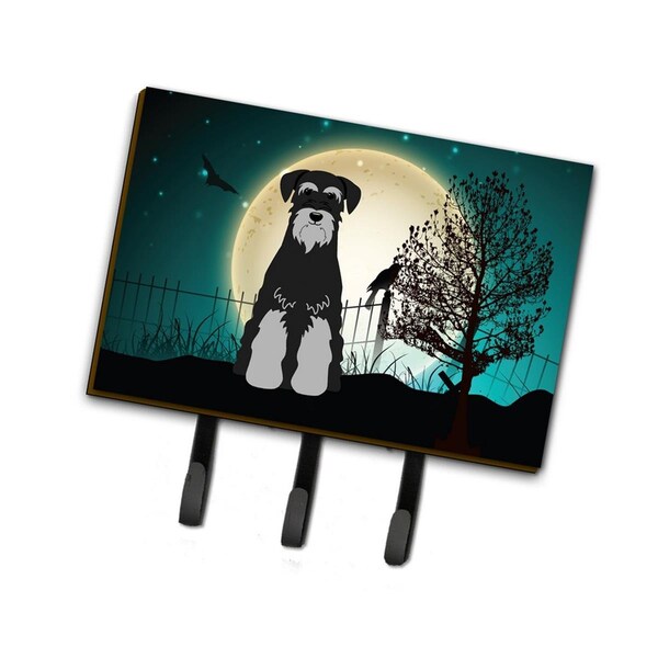 Carolines Treasures Halloween Scary Standard Schnauzer Black and Grey Leash or Key Holder - BB2224TH68