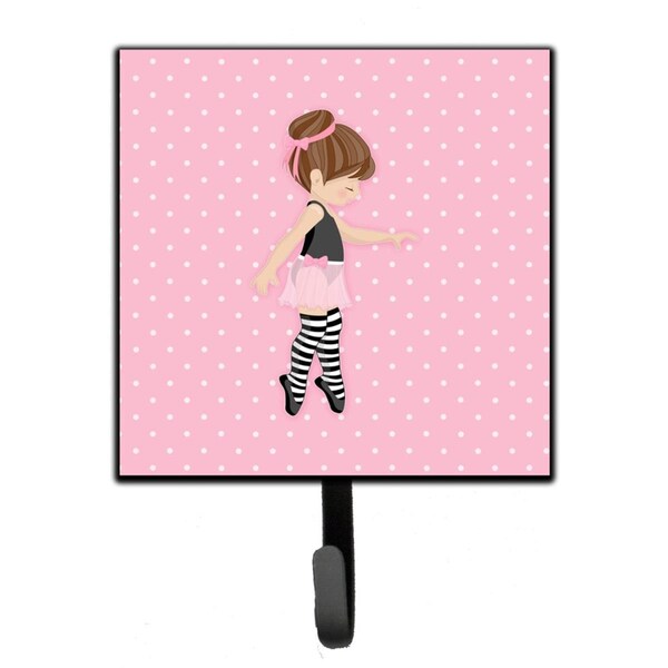Carolines Treasures Ballerina Brunette Releve Leash or Key Holder - BB5175SH4