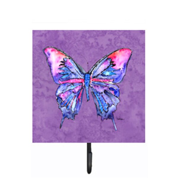 Carolines Treasures Butterfly on Purple Leash Or Key Holder - 8860SH4