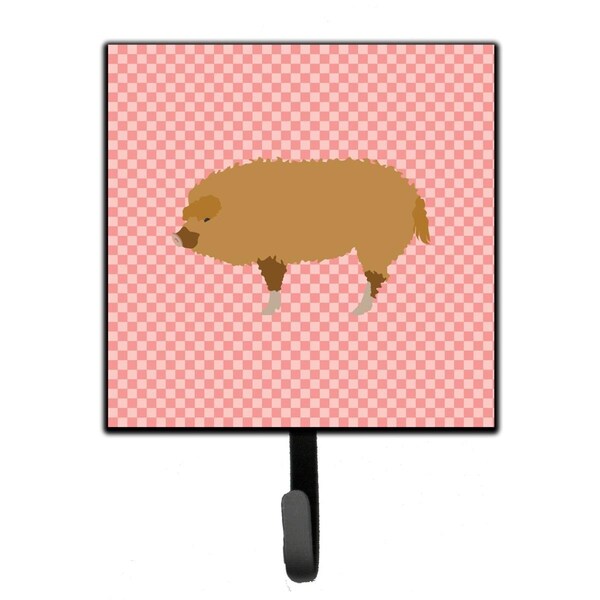 Carolines Treasures Hungarian Mangalica Pig Pink Check Leash or Key Holder - BB7934SH4