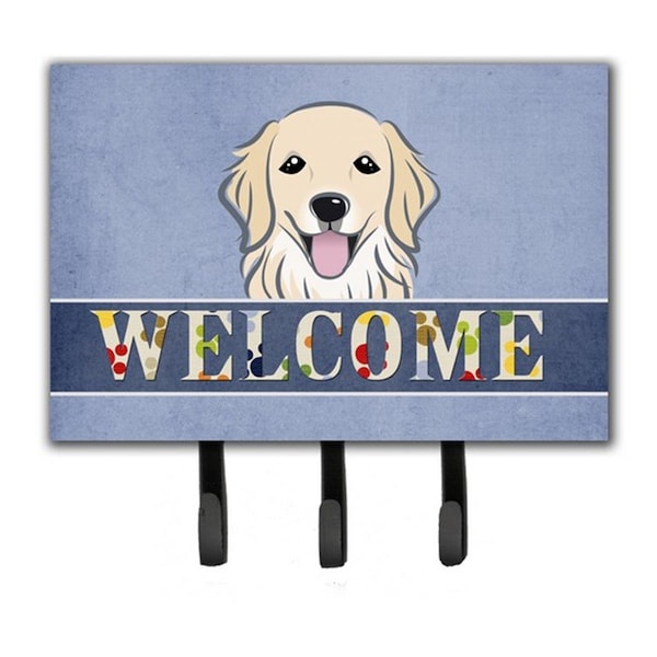 Jensendistributionservices Golden Retriever Welcome Leash & Key Holder - MI1725089