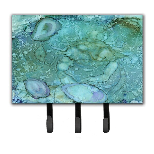 Carolines Treasures Abstract Crabs & Oysters Leash or Key Holder - 8963TH68
