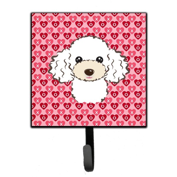 Jensendistributionservices White Poodle Hearts Leash or Key Holder - MI2087980