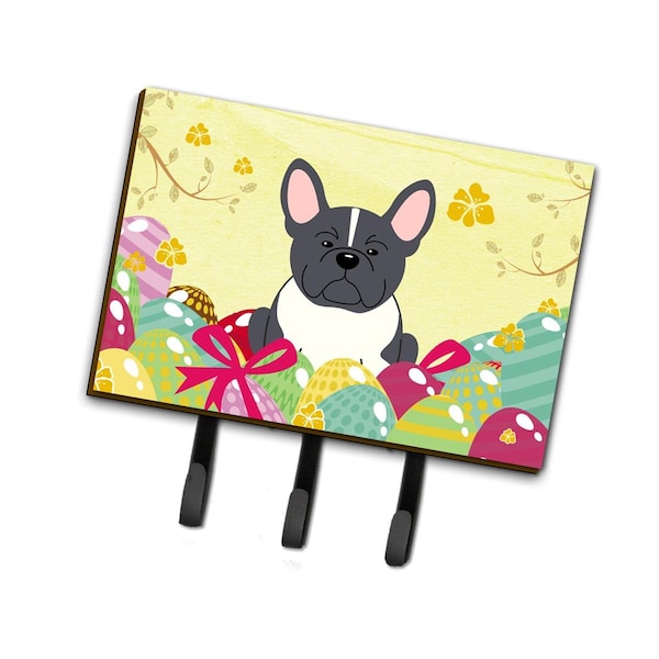 Jensendistributionservices Easter Eggs French Bulldog Black & White Leash or Key Holder - MI1716669