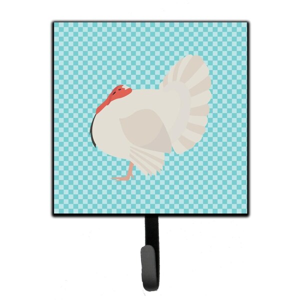 Carolines Treasures White Holland Turkey Blue Check Leash or Key Holder - BB8157SH4
