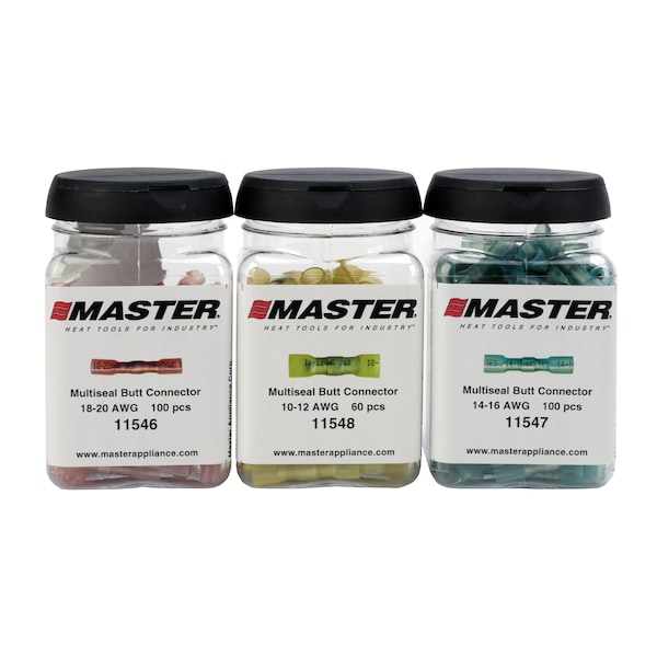Frasco de conectores de empalme de manguitos Master Appliance, 10-12 AWG, amarillo - 11548