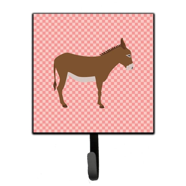 Carolines Treasures Cotentin Donkey Pink Check Leash or Key Holder - BB7849SH4