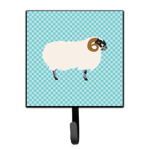 Carolines Treasures Scottish Blackface Sheep Blue Check Leash or Key Holder - BB8147SH4