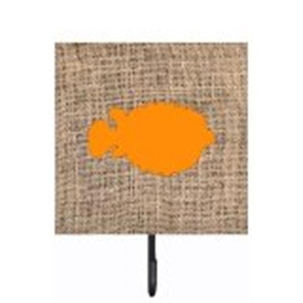 Carolines Treasures Fish - Blowfish Burlap And Orange Leash Or Key Holder - BB1016-BL-OR-SH4