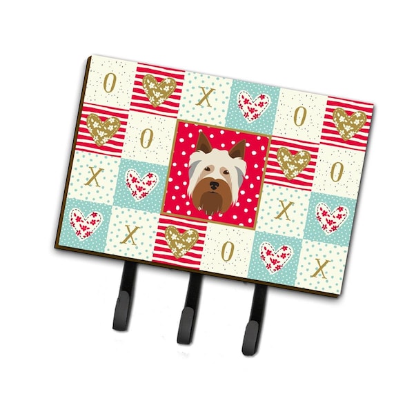 Carolines Treasures 6 x 2 x 9 in. Australian Silky Terrier Love Leash or Key Holder - CK5183TH68