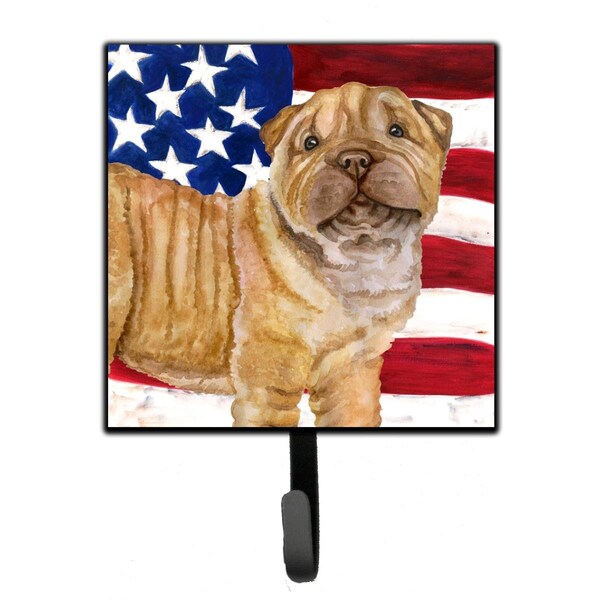 Jensendistributionservices Shar Pei Puppy Patriotic Leash or Key Holder - MI1655204