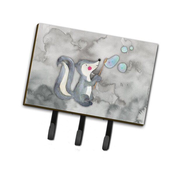 Jensendistributionservices Skunk & Bubbles Watercolor Leash or Key Holder - MI1712355
