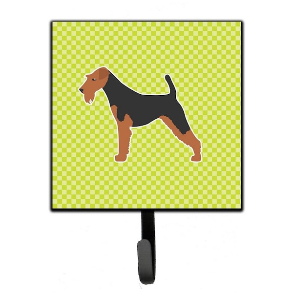 Micasa Airedale Terrier Checkerboard Green Leash or Key Holder - MI626939