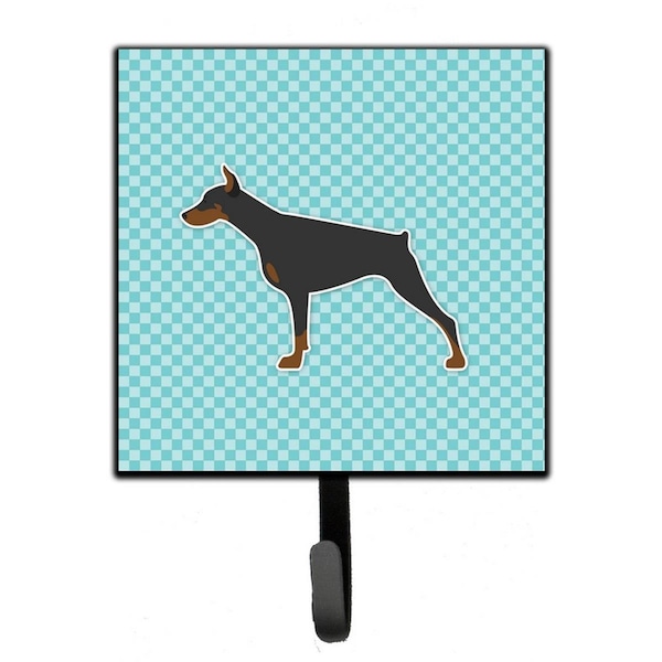 Micasa Doberman Pinscher Checkerboard Blue Leash or Key Holder - MI224842