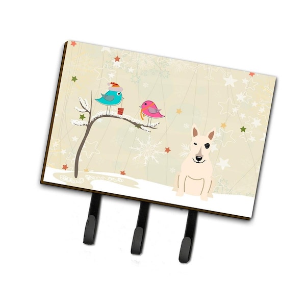 Jensendistributionservices Christmas Presents Between Friends Bull Terrier White Leash or Key Holder - MI1708689
