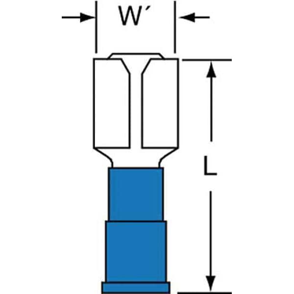 Desconexión hembra de 3M, Azul, 16-14AWG, Paquete de 25 - FDV14-250Q
