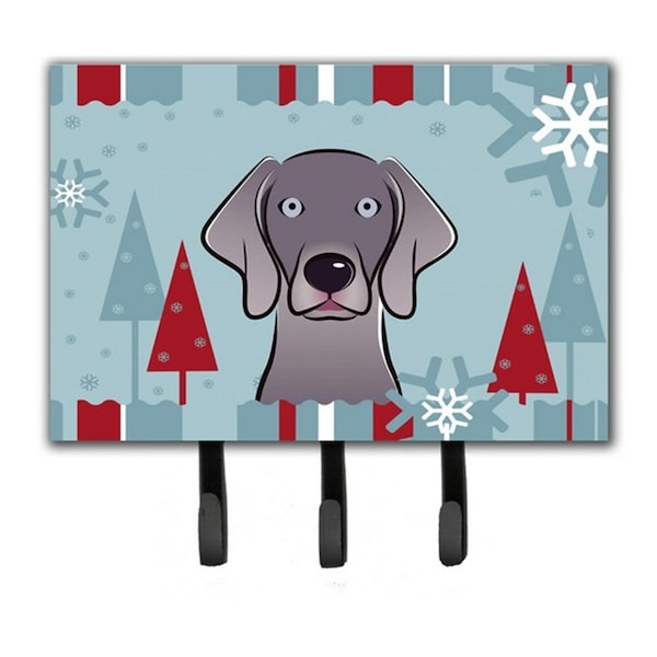 Jensendistributionservices Winter Holiday Weimaraner Leash & Key Holder - MI1660406
